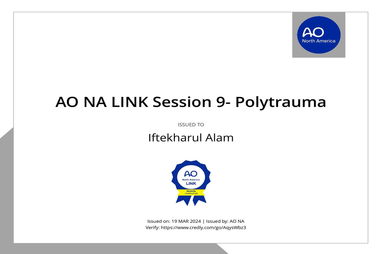 AO NA LINK Session 9-Complications