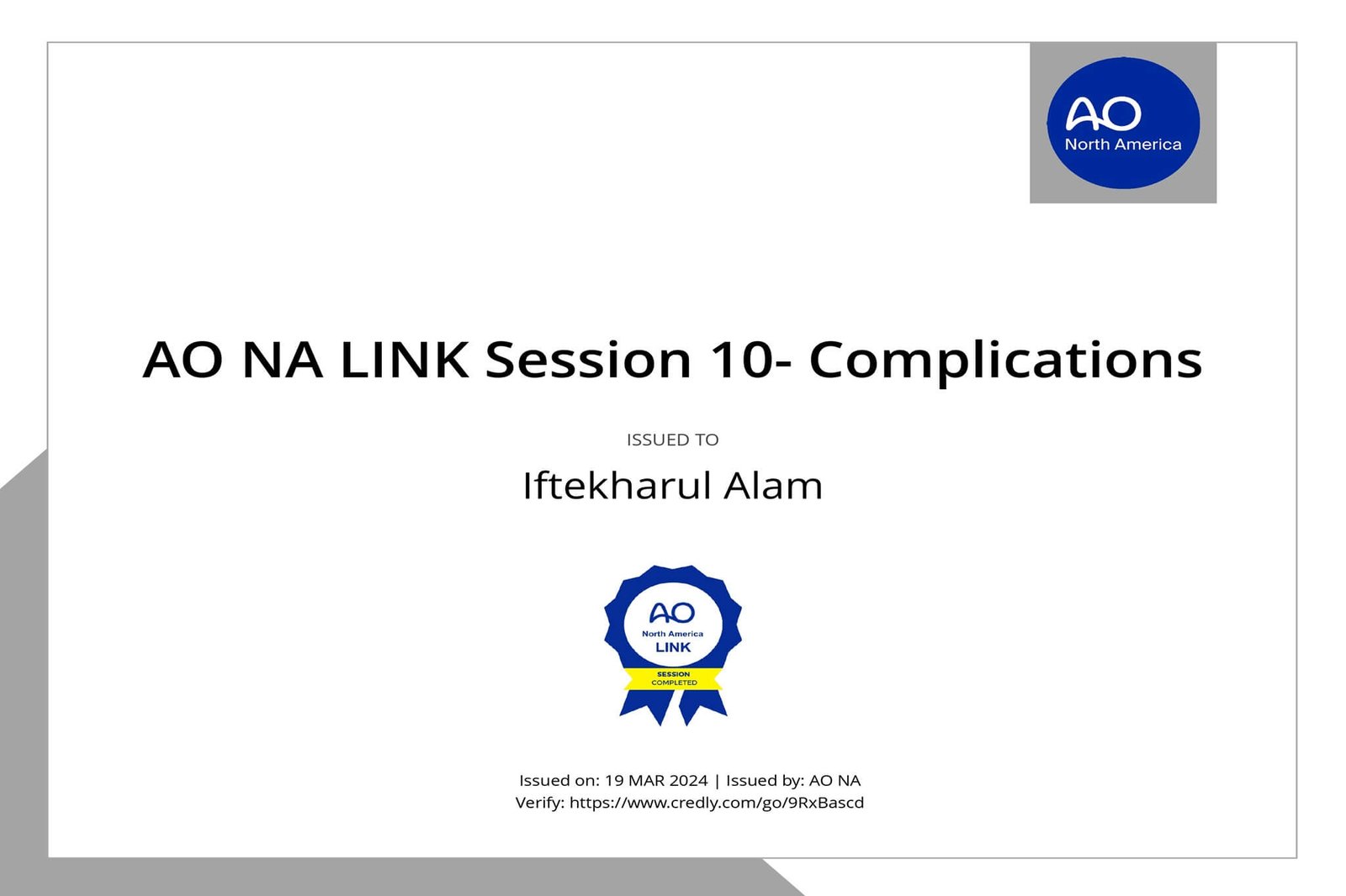 AO NA LINK Session10-Complications